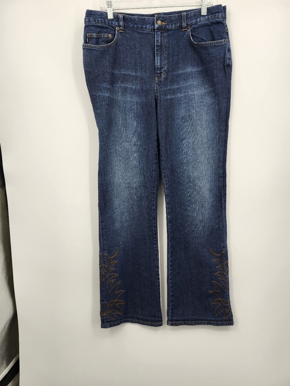Ralph Lauren Bootcut Jeans Womens Size 12 Western Embroidered Leg